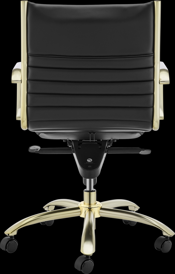 Domivara Black Low Office Chair - Thumbnail - Image 7