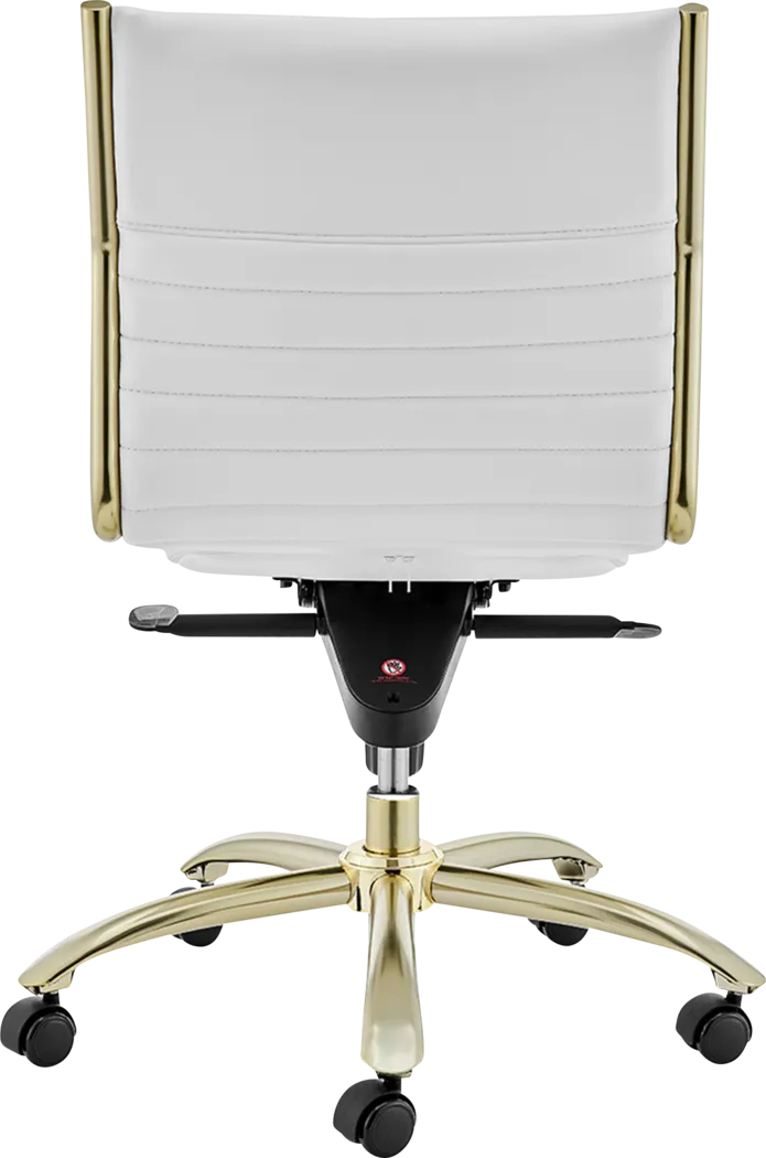 Domivara White Armless Office Chair - Thumbnail - Image 7