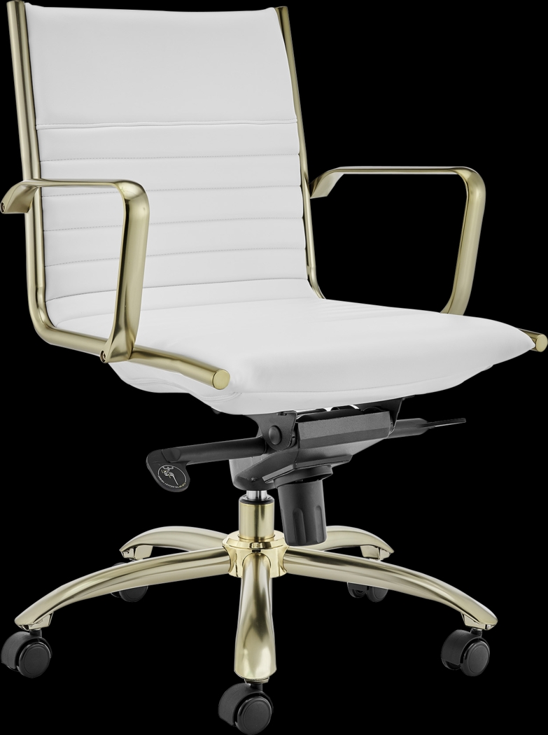 Domivara White Low Office Chair - Thumbnail - Image 4