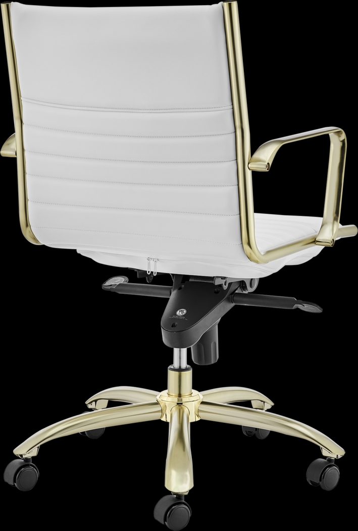 Domivara White Low Office Chair - Thumbnail - Image 6