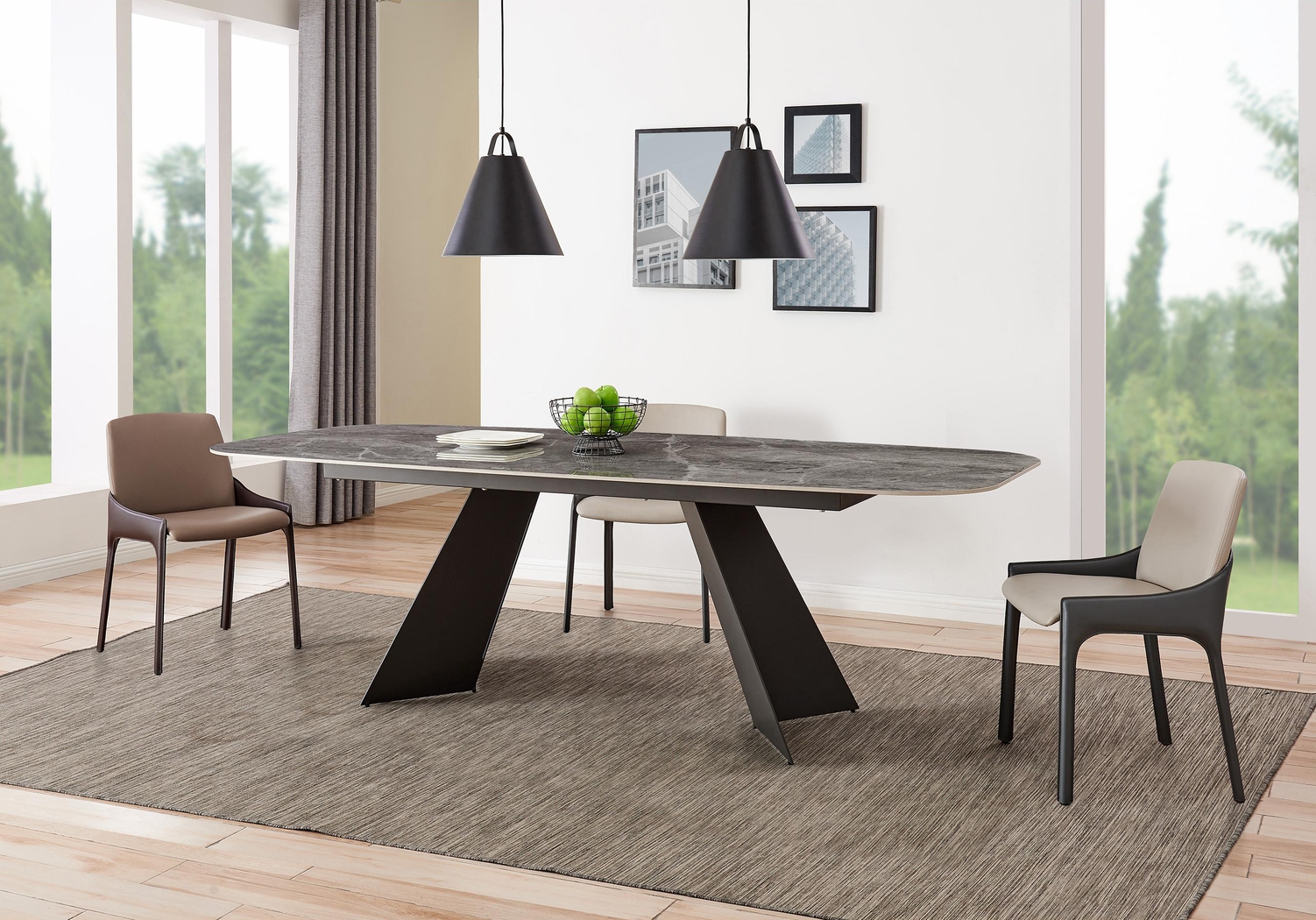 Dommert Light Gray Dining Chair, Set of 2 - Thumbnail - Image 2