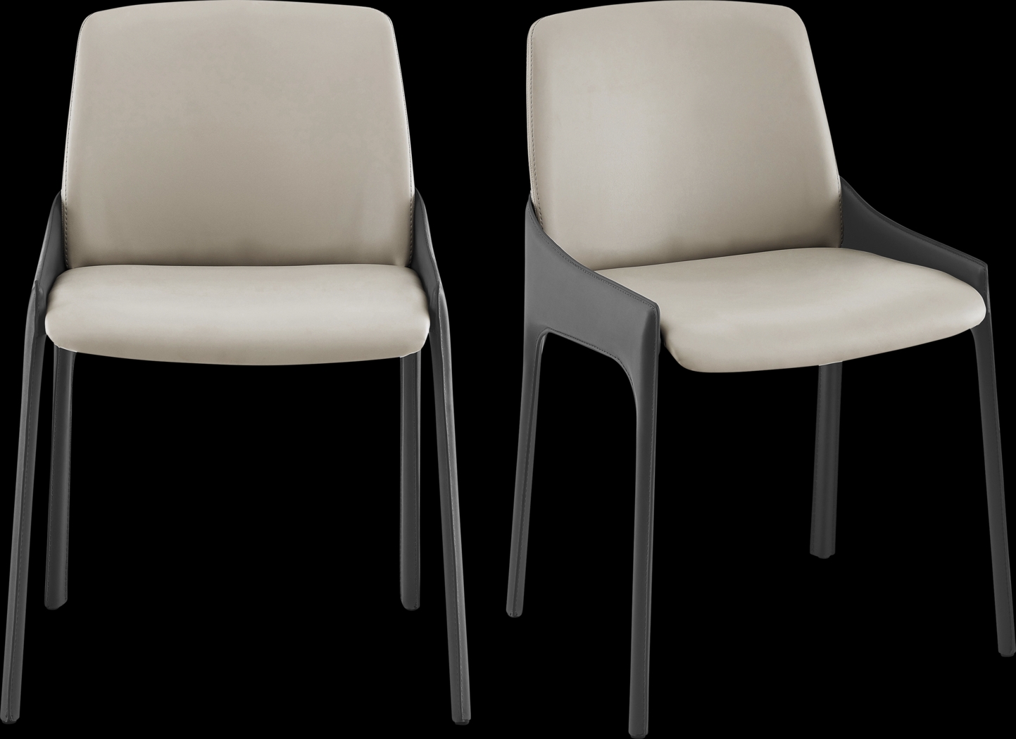 Dommert Light Gray Dining Chair, Set of 2 - Thumbnail - Image 1