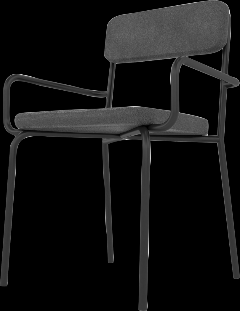 Donateil Black Arm Chair - Thumbnail - Image 1