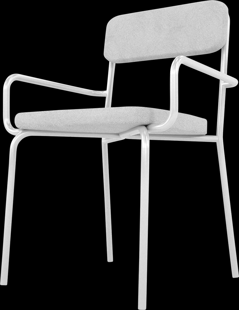 Donateil White Arm Chair - Thumbnail - Image 3
