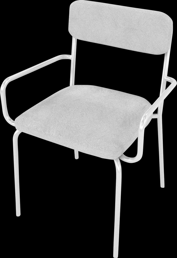 Donateil White Arm Chair - Thumbnail - Image 4