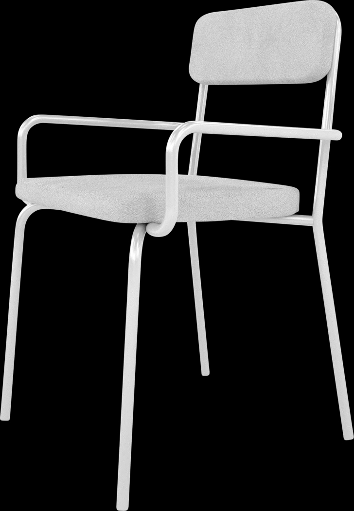 Donateil White Arm Chair - Thumbnail - Image 1