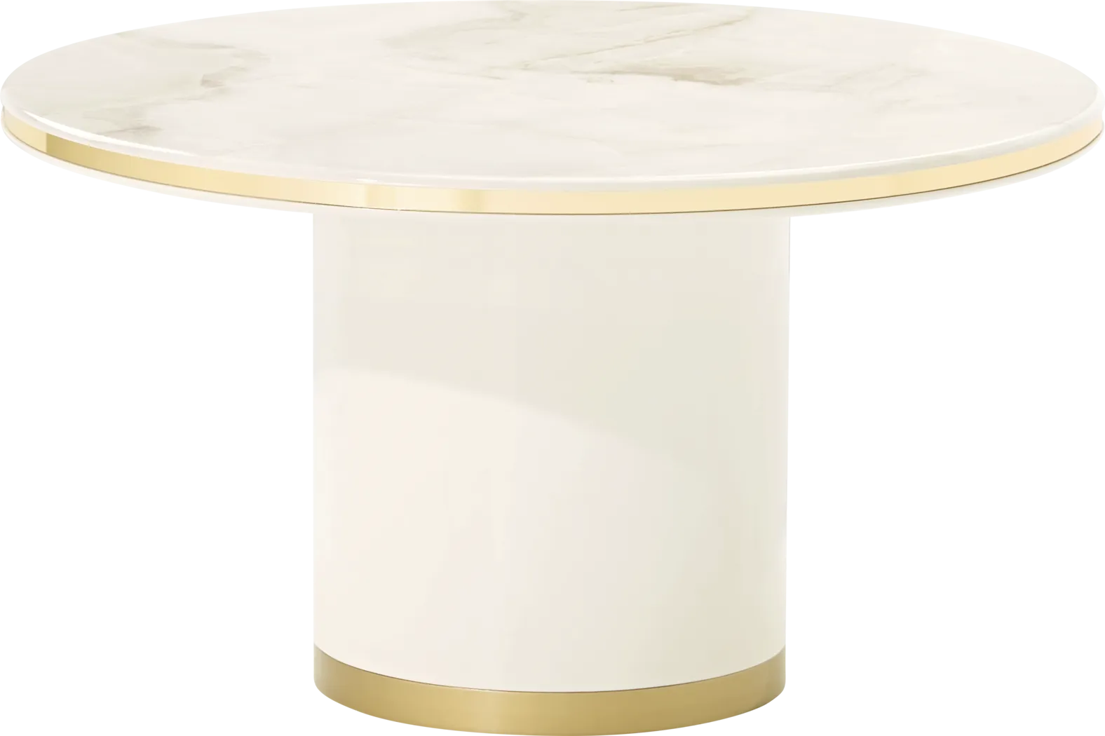 Donatello Ivory Round Cocktail Table and End Table - Image 2