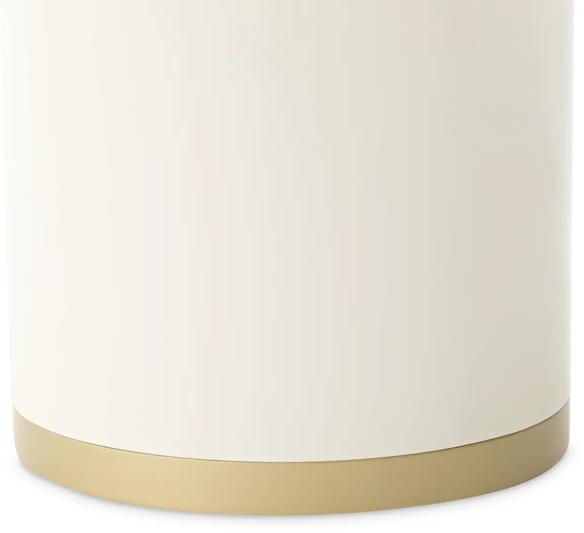 Donatello Ivory Round Cocktail Table and End Table - Image 6