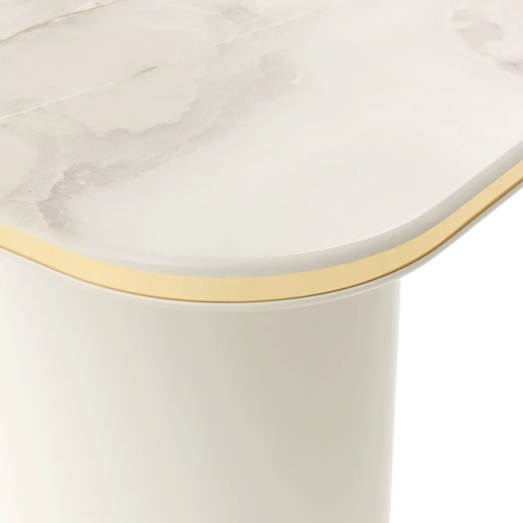 Donatello Ivory Round Cocktail Table and End Table - Image 7
