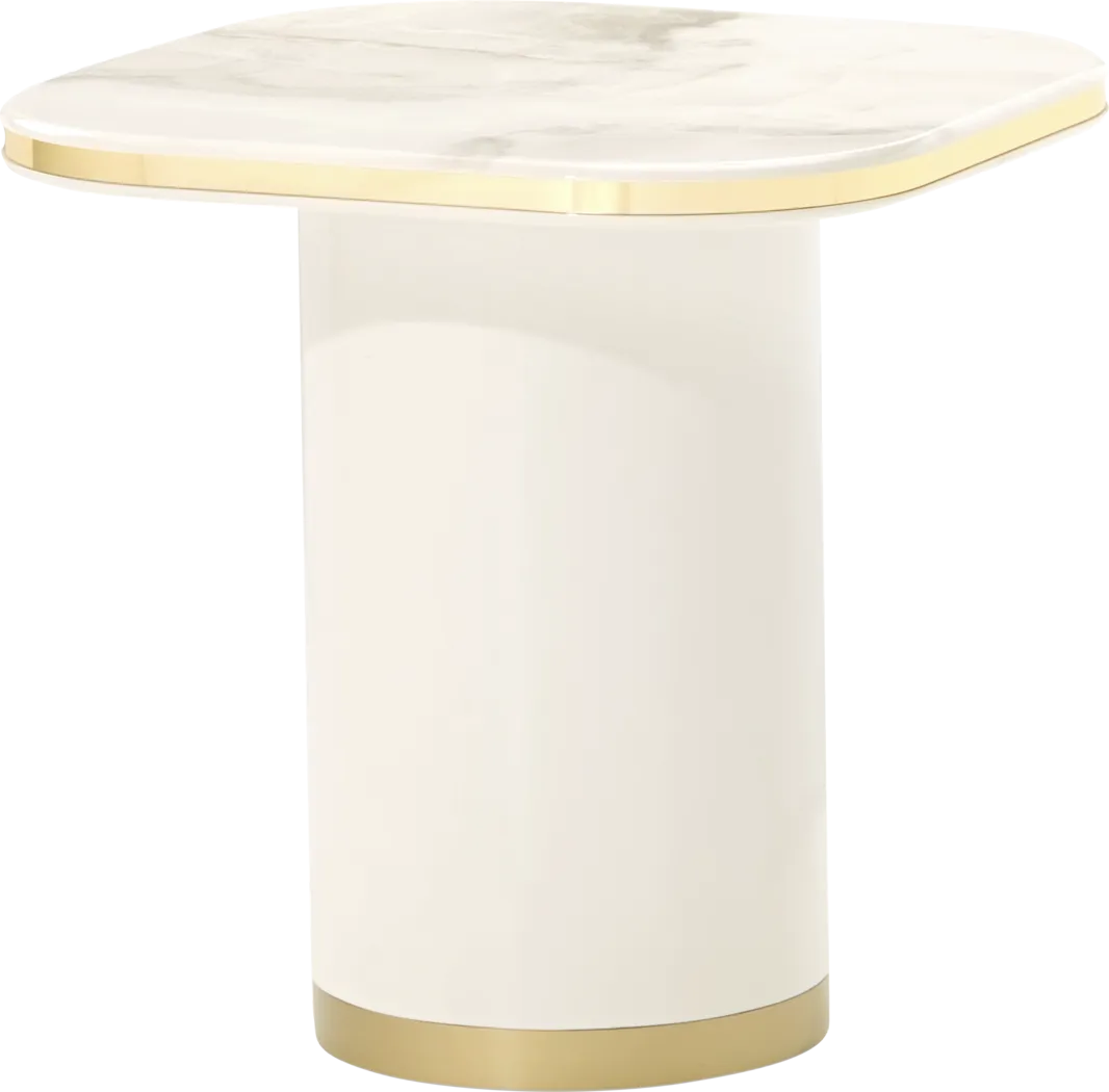Donatello Ivory Round Cocktail Table and End Table - Image 3