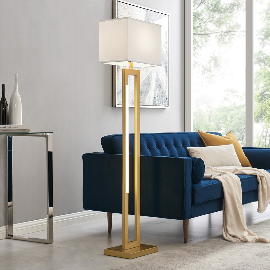 Donatello Way Gold Floor Lamp - Thumbnail - Image 4