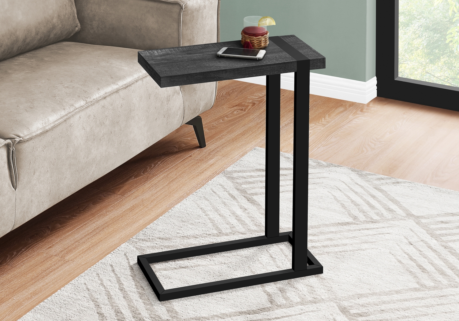 Donbree Black Side Table - Thumbnail - Image 2