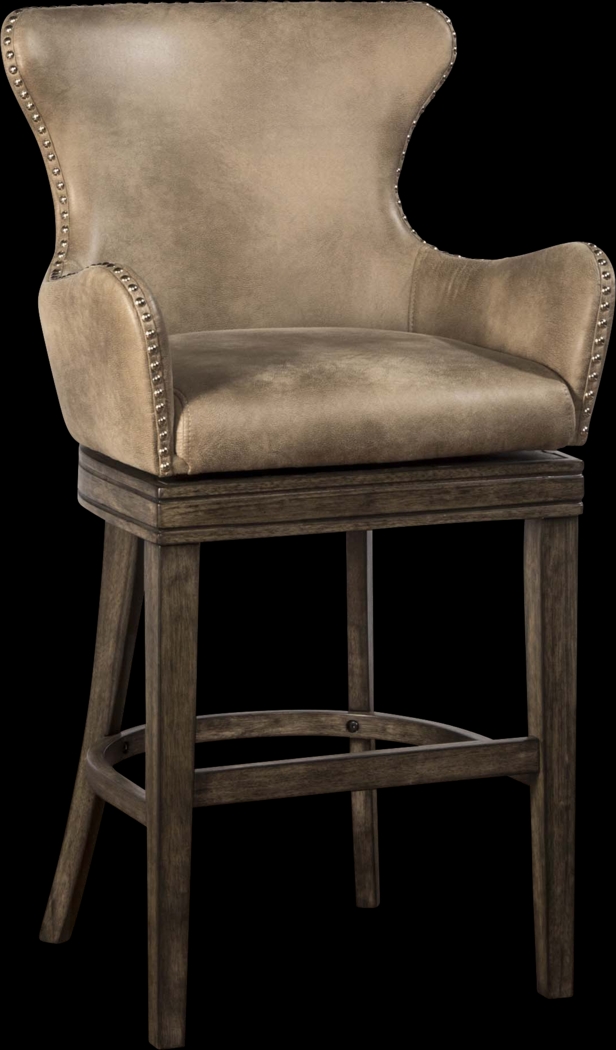 Donella Beige Swivel Counter Height Stool - Thumbnail - Image 1