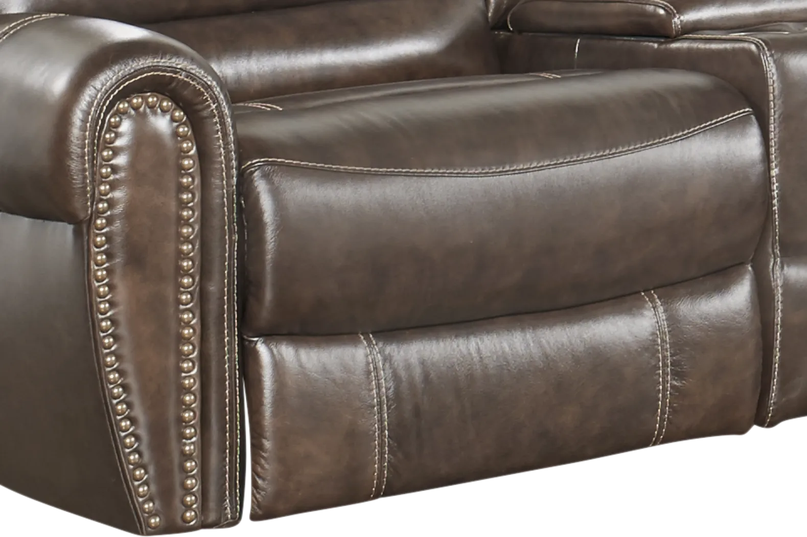 Donelle Brown Leather 6 Pc Power Reclining Sectional - Thumbnail - Image 4