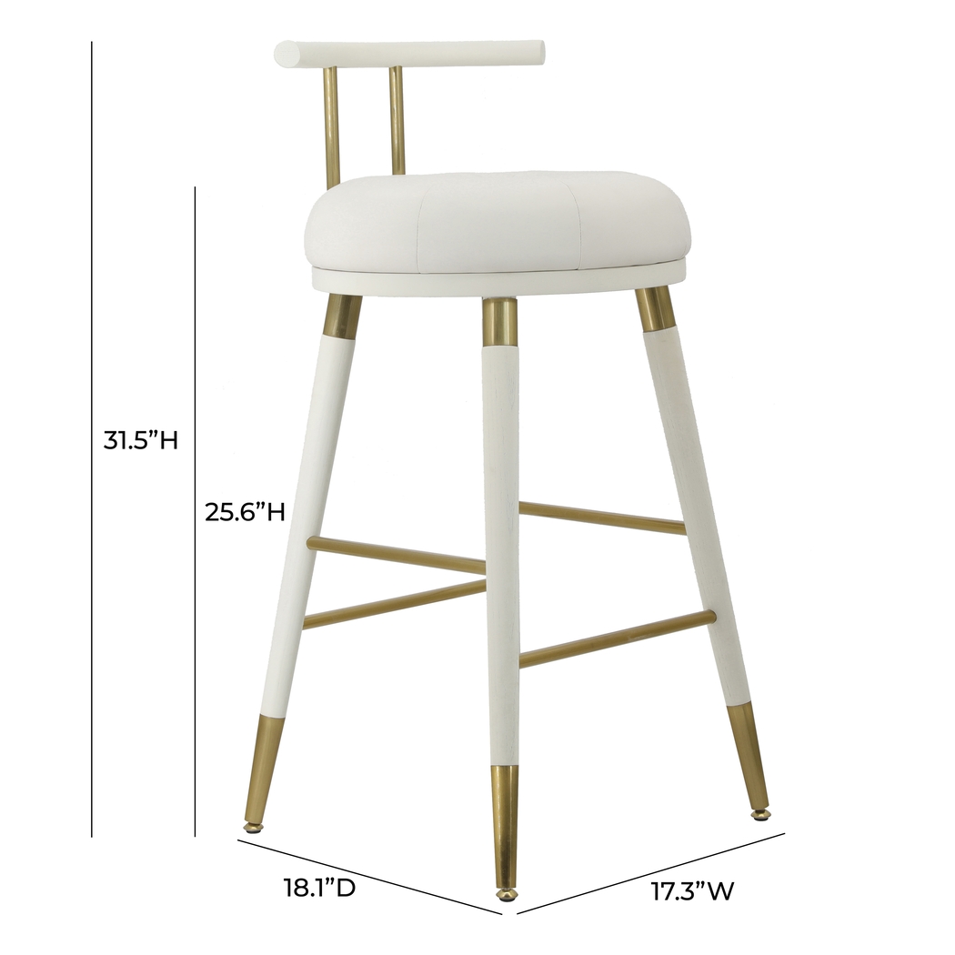 Donnalin White Counter Stool - Thumbnail - Image 6
