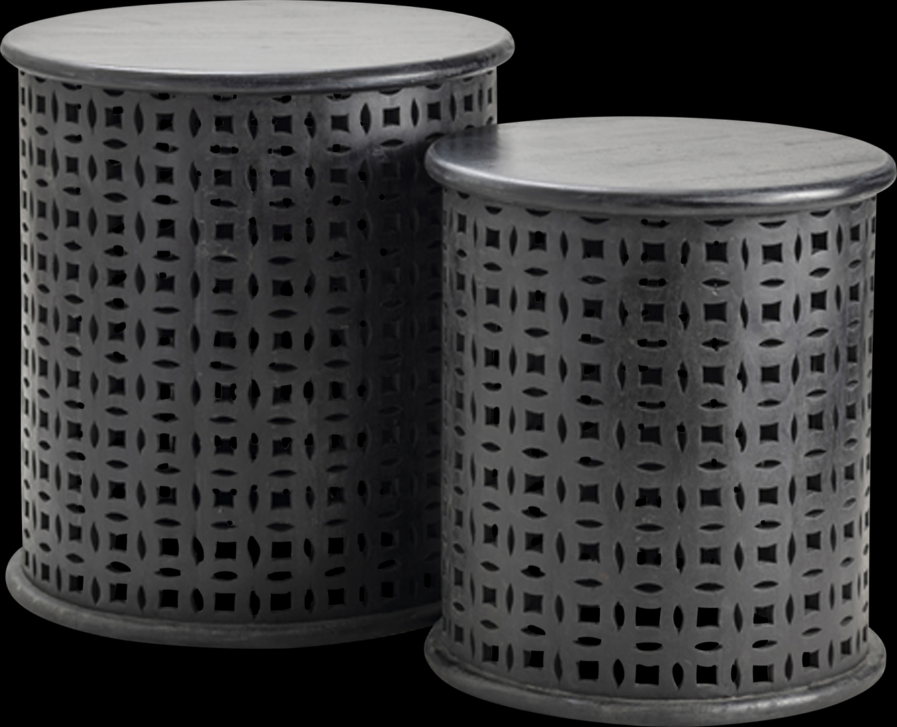 Donnegan Black End Table, Set of 2 - Thumbnail - Image 1