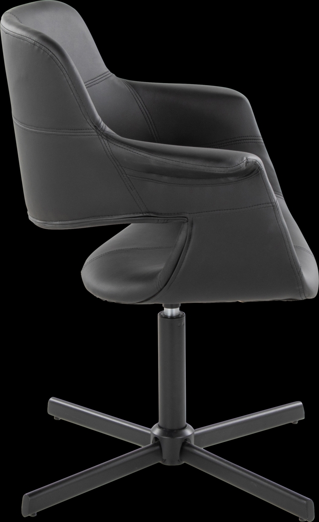 Donneita Black Swivel Accent Chair - Thumbnail - Image 3