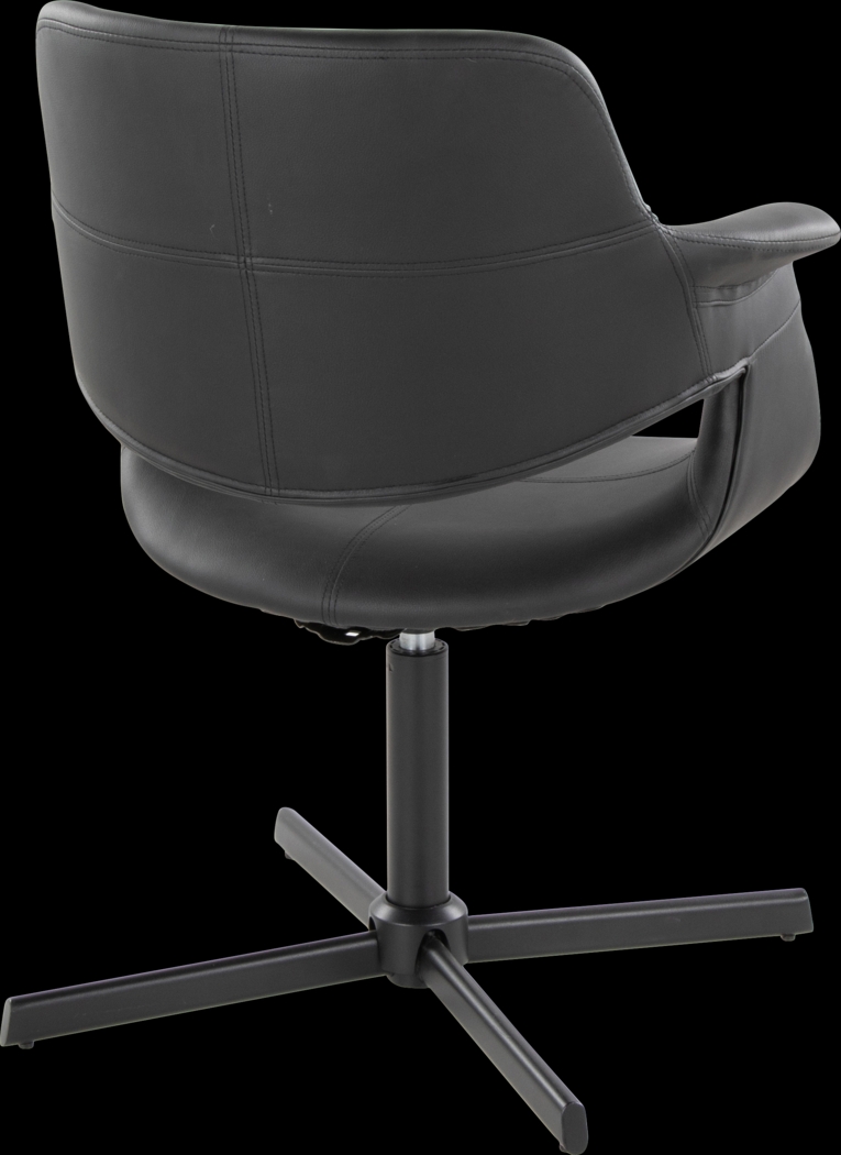 Donneita Black Swivel Accent Chair - Thumbnail - Image 4