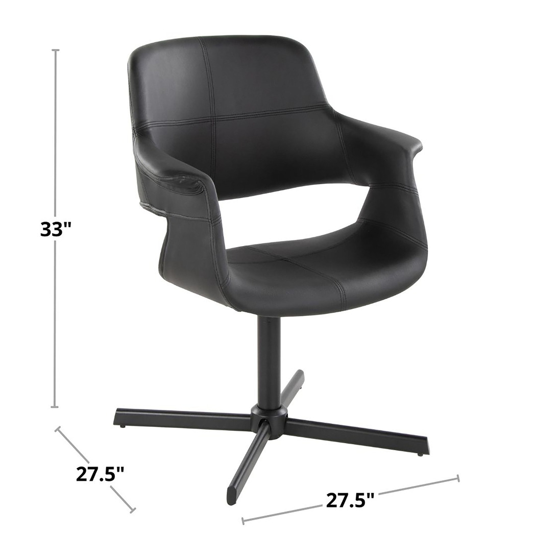 Donneita Black Swivel Accent Chair - Thumbnail - Image 9