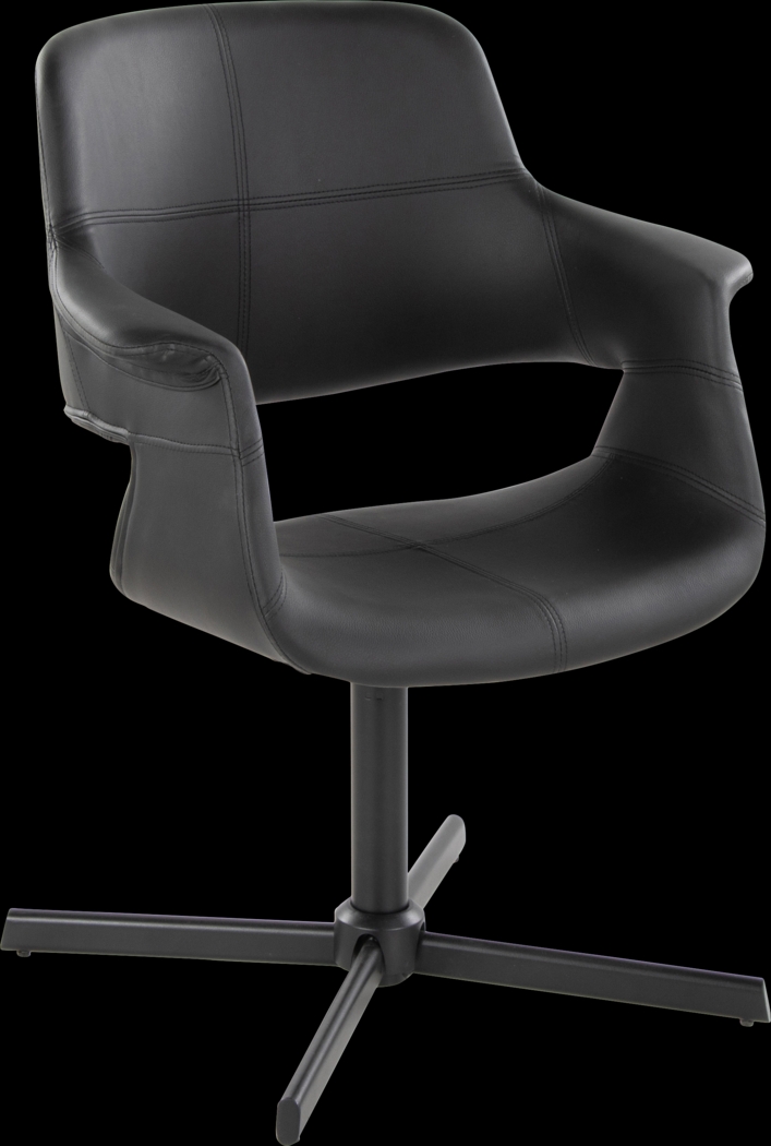 Donneita Black Swivel Accent Chair - Thumbnail - Image 1