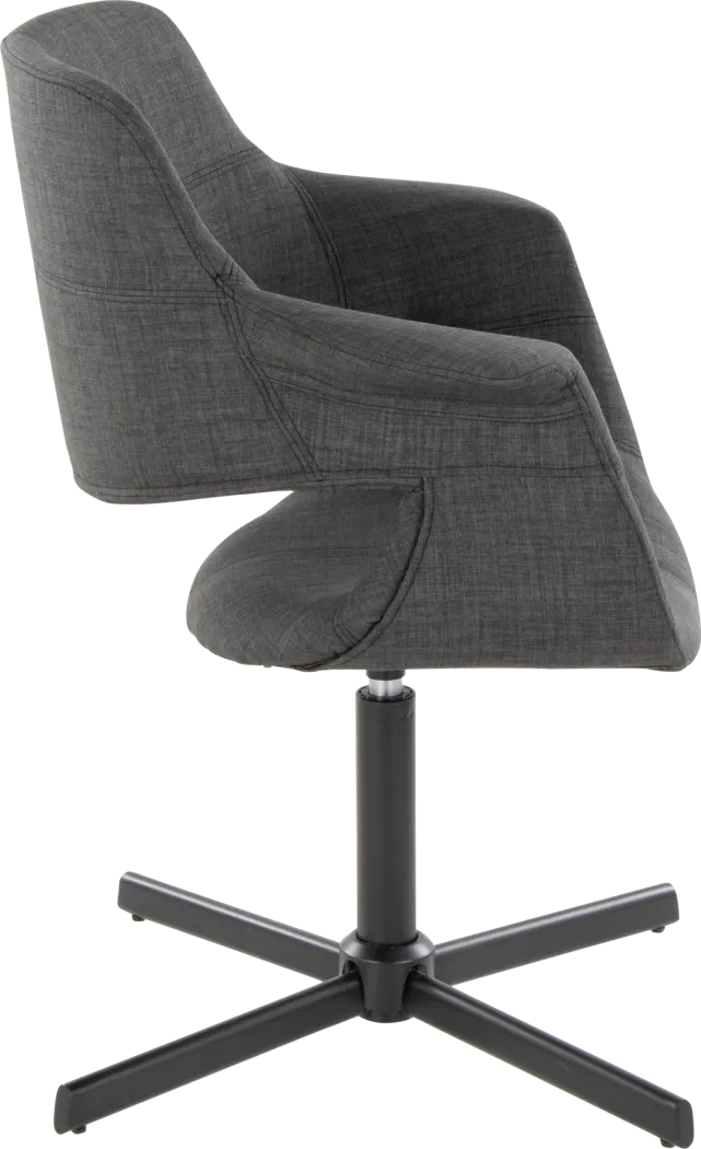 Donneita Charcoal Swivel Accent Chair - Thumbnail - Image 3