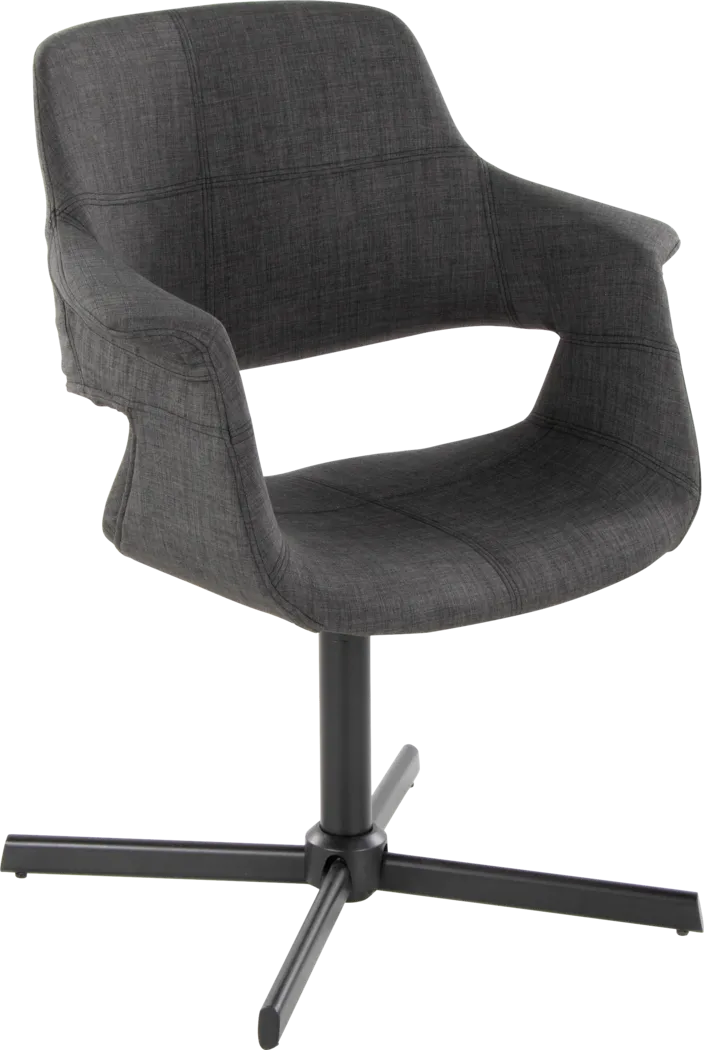 Donneita Charcoal Swivel Accent Chair - Thumbnail - Image 1