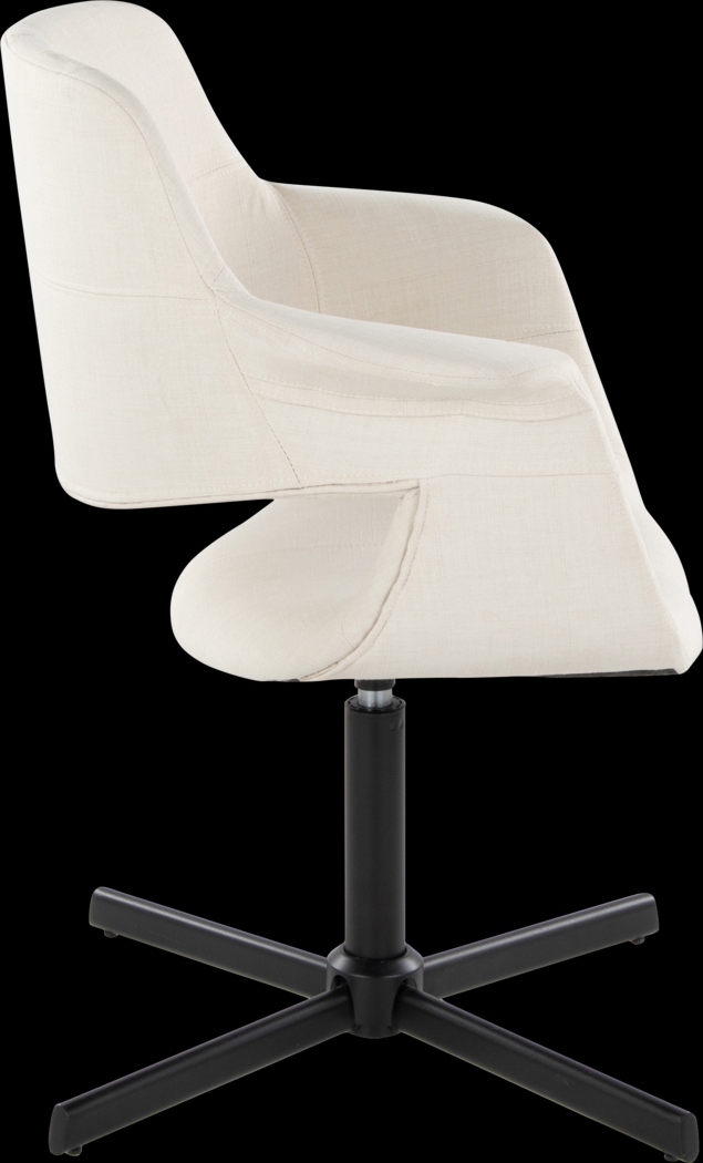 Donneita Cream Swivel Accent Chair - Thumbnail - Image 3