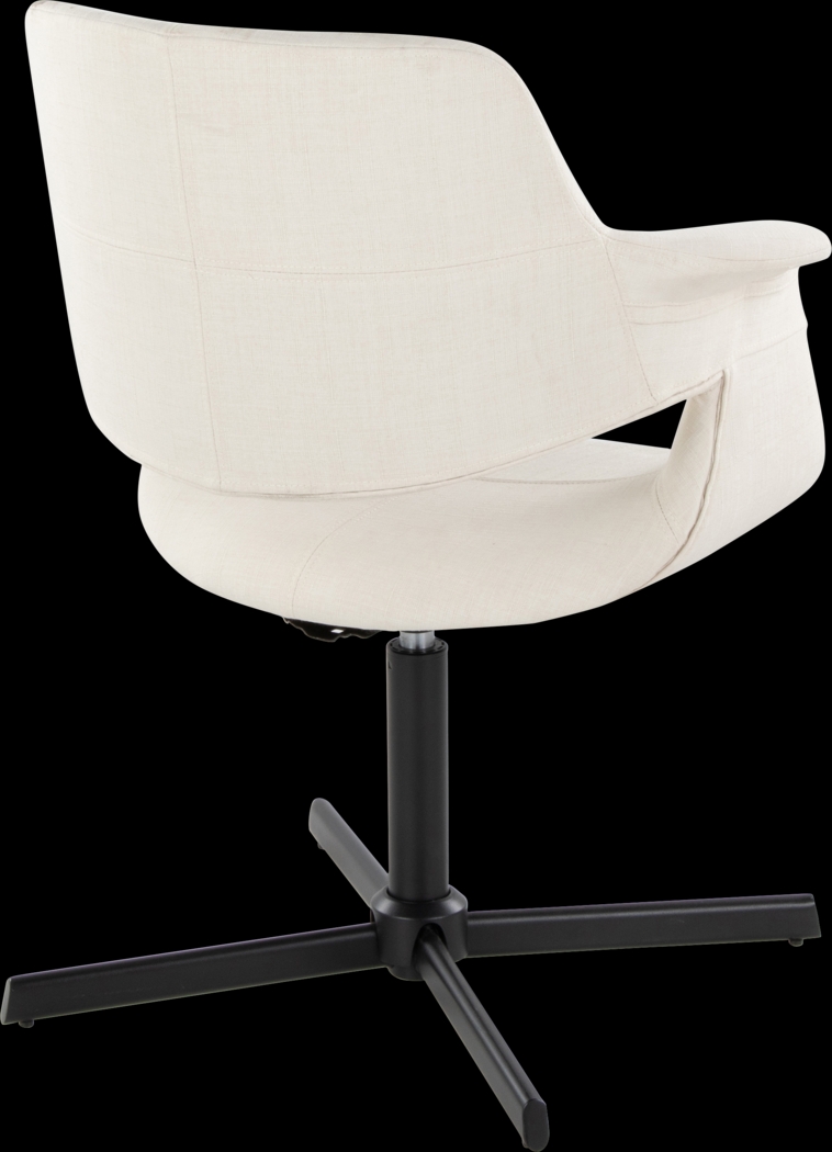 Donneita Cream Swivel Accent Chair - Thumbnail - Image 4