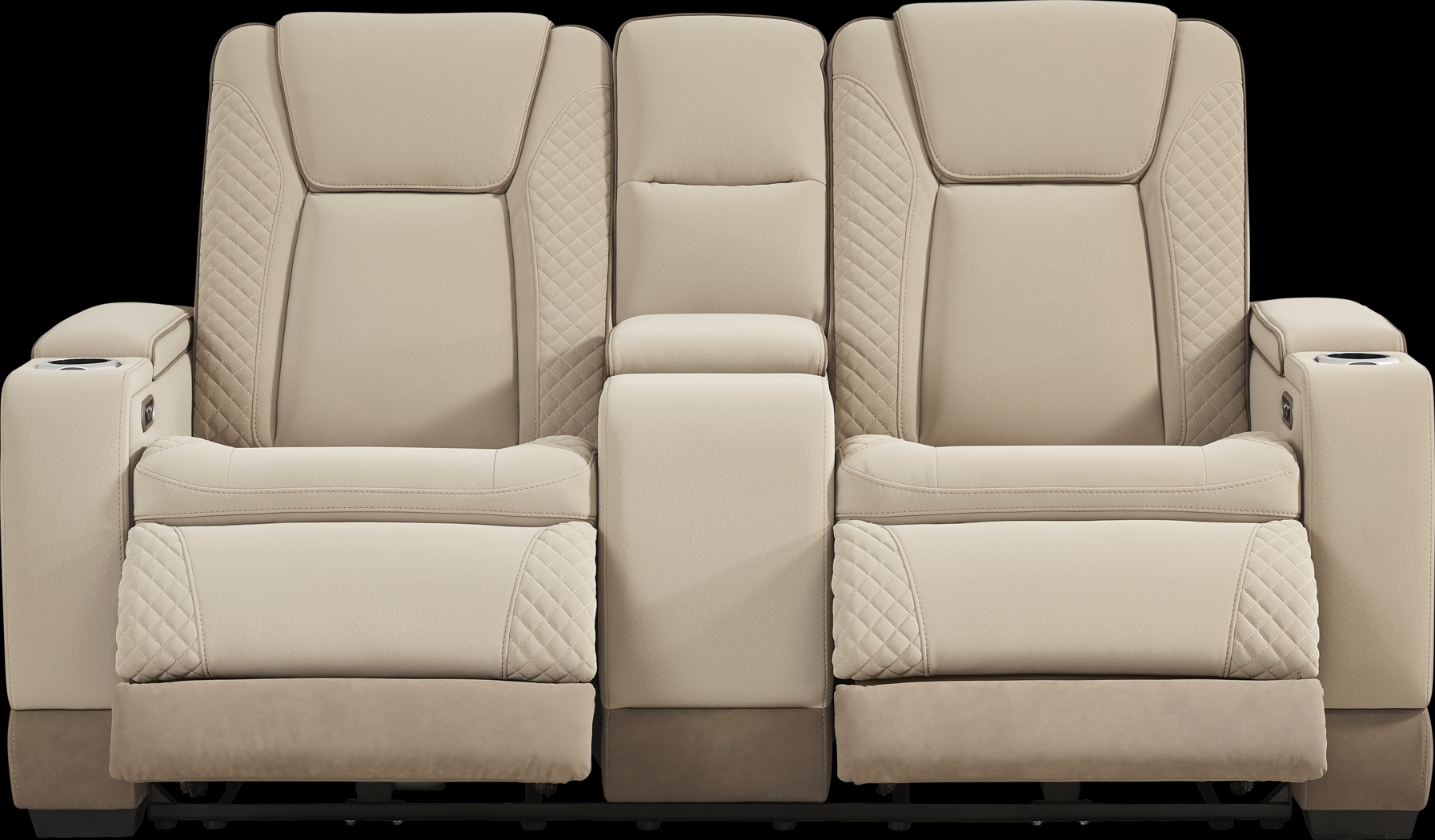 Donovan Park Beige 5 Pc Dual Power Reclining Living Room - Thumbnail - Image 13