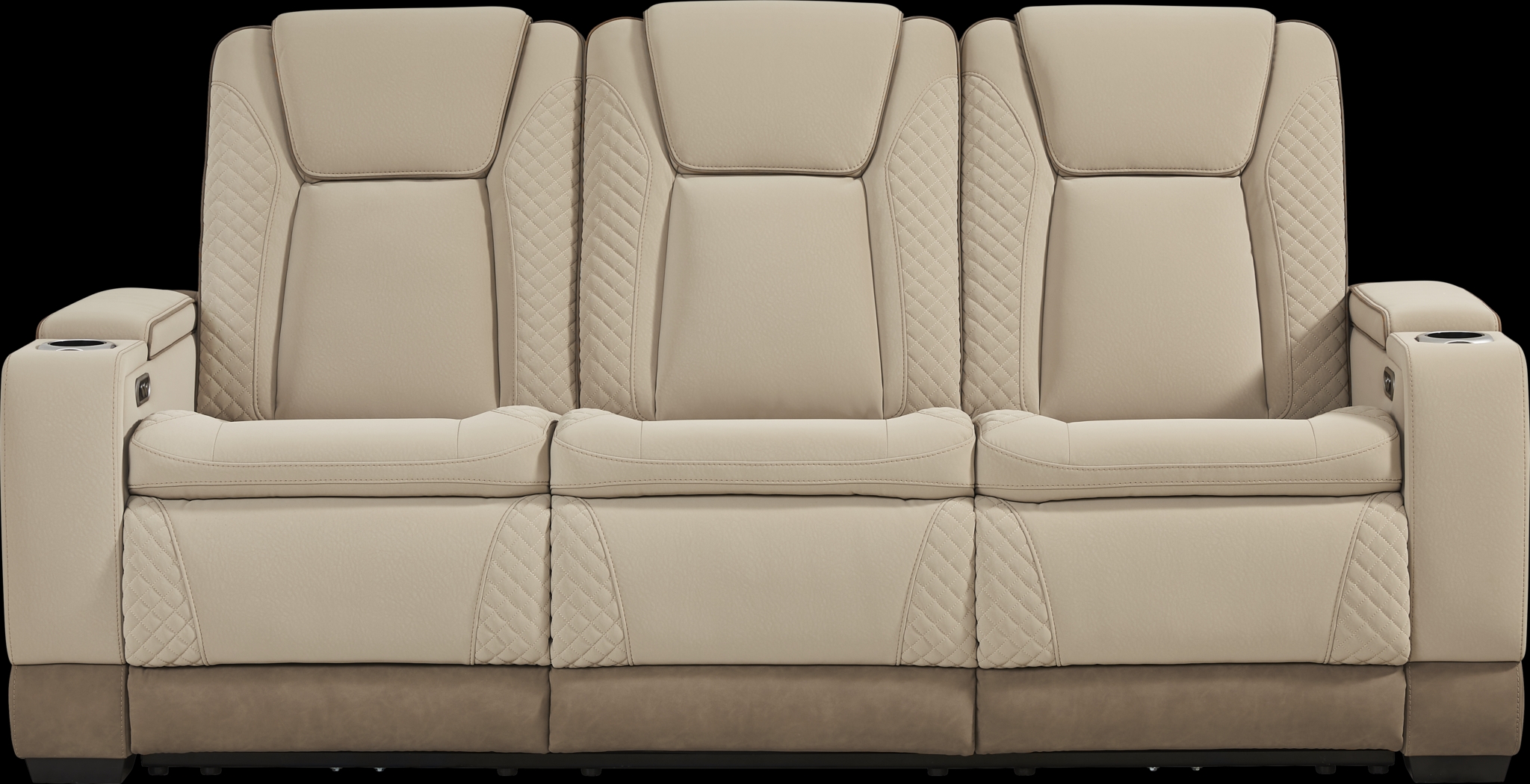 Donovan Park Beige 5 Pc Dual Power Reclining Living Room - Thumbnail - Image 4