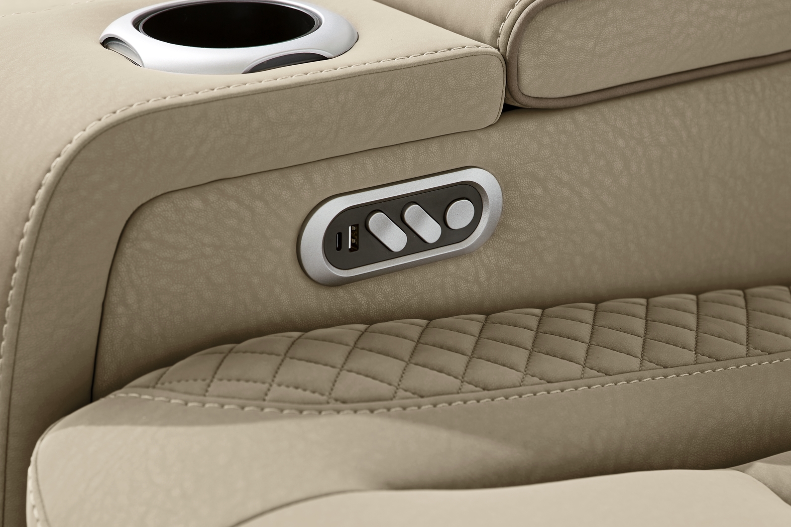 Donovan Park Beige 5 Pc Dual Power Reclining Living Room - Thumbnail - Image 11