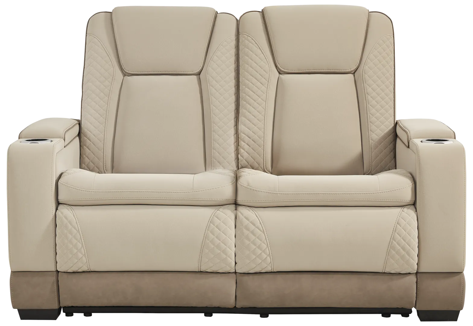 beige loveseat