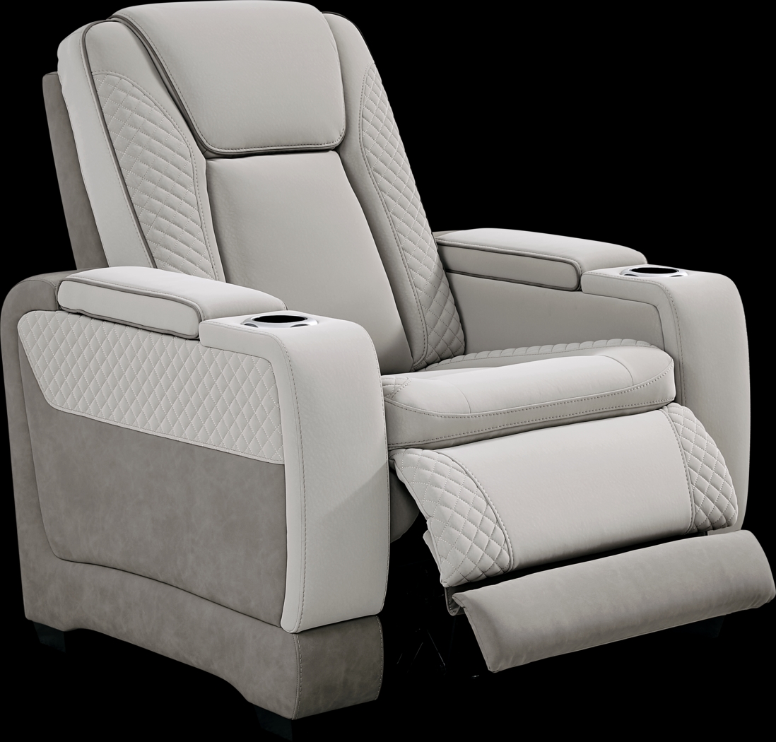 Donovan Park Gray 3 Pc Dual Power Reclining Living Room - Thumbnail - Image 18