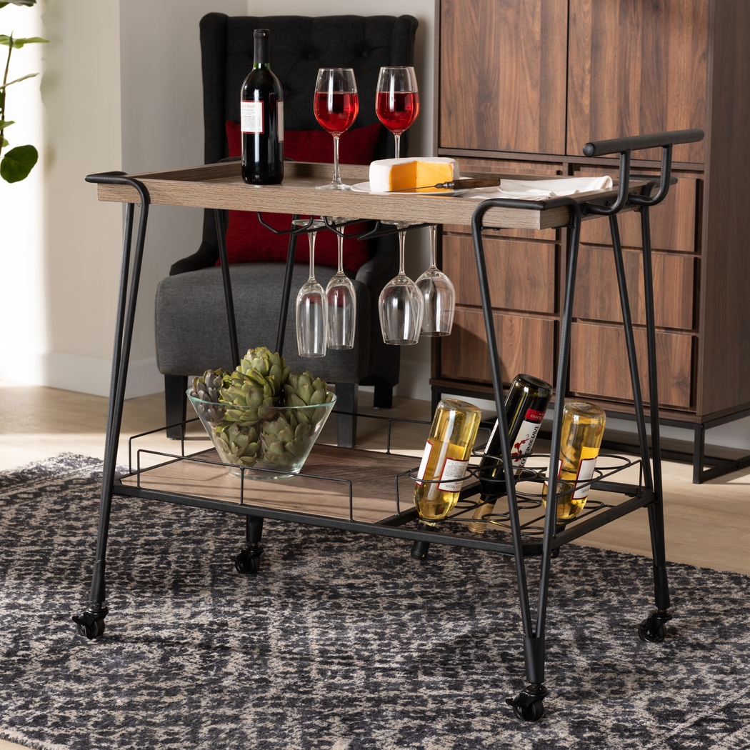 Donset Brown Kitchen Cart - Thumbnail - Image 9