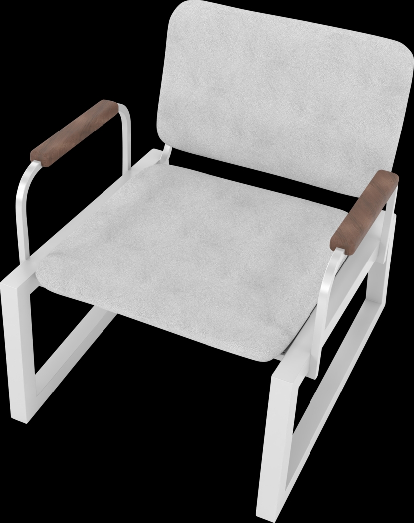 Doolan White Accent Chair - Thumbnail - Image 4