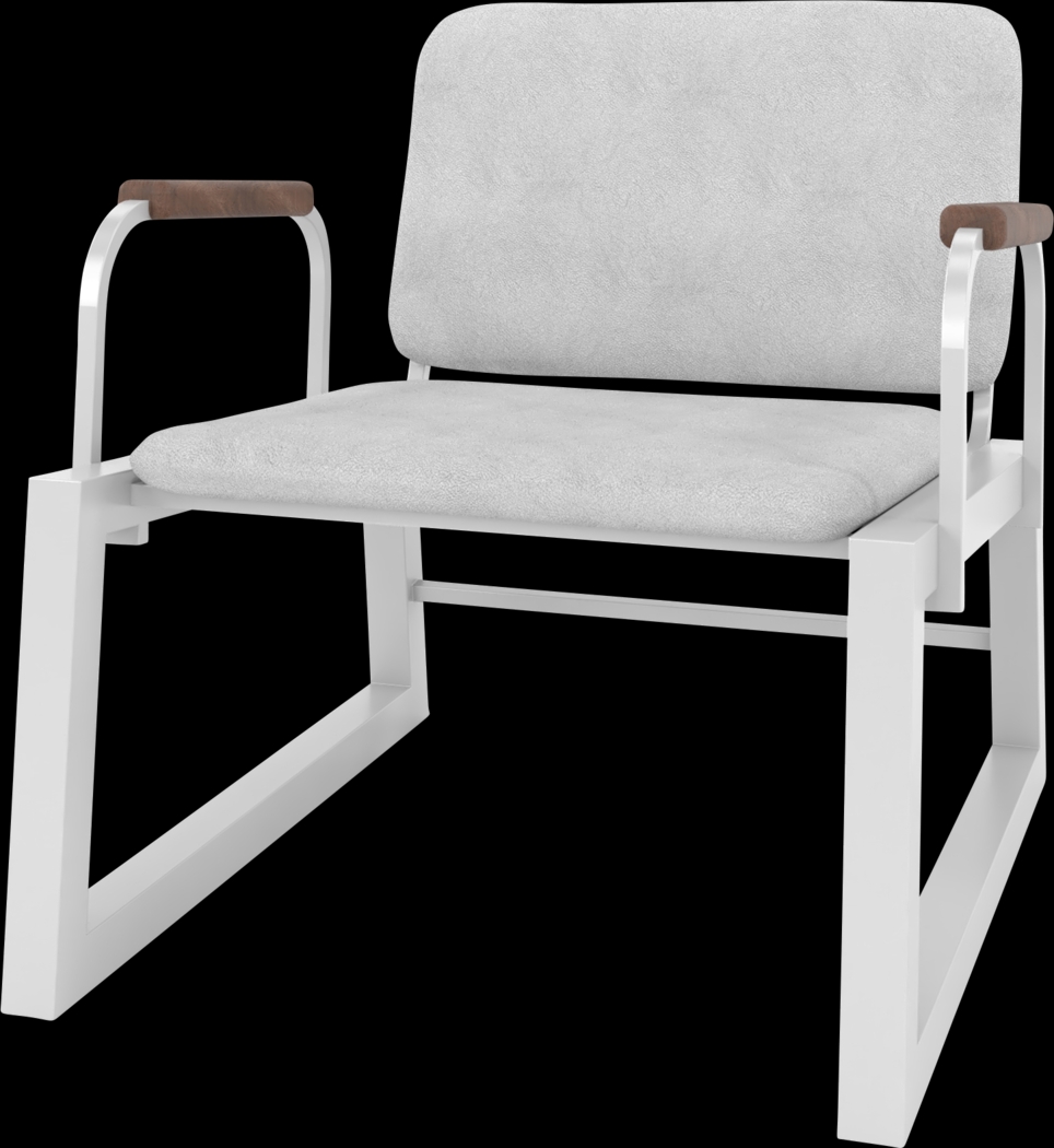 Doolan White Accent Chair - Thumbnail - Image 1