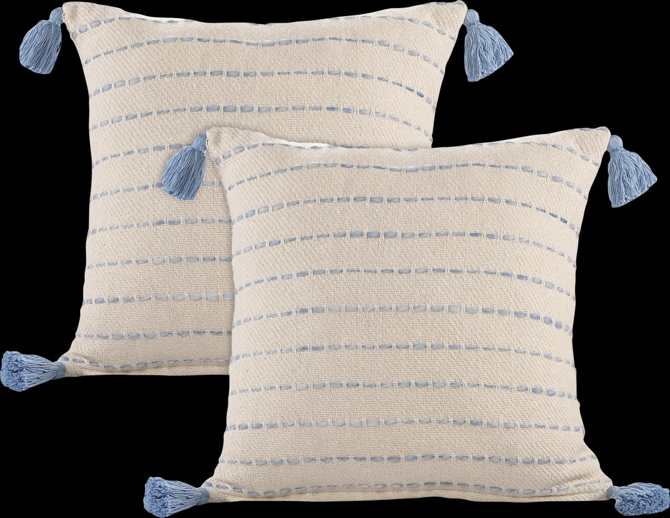 Dorath Blue Pillow, Set of 2 - Thumbnail - Image 1