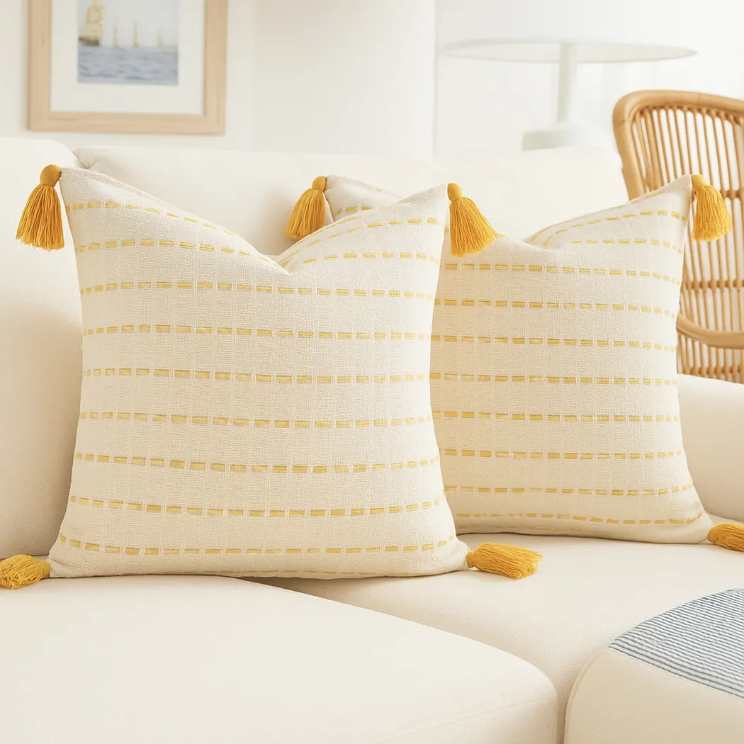 Dorath Yellow Pillow, Set of 2 - Thumbnail - Image 2