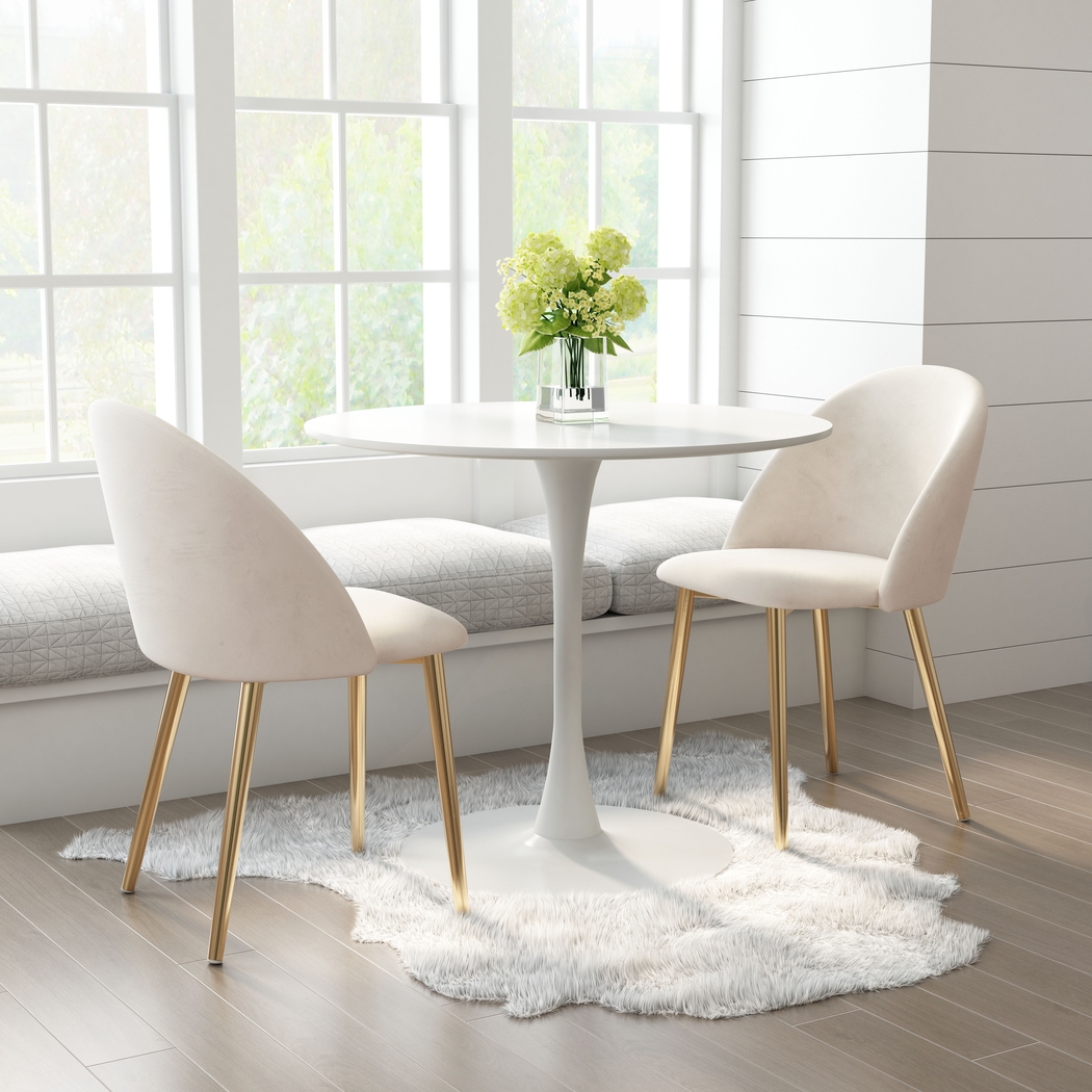 Dordine Beige Side Chair, Set of 2 - Thumbnail - Image 2