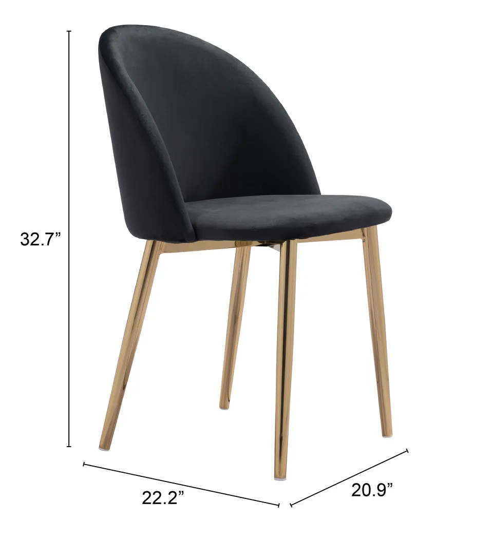 Dordine Black Side Chair, Set of 2 - Thumbnail - Image 6