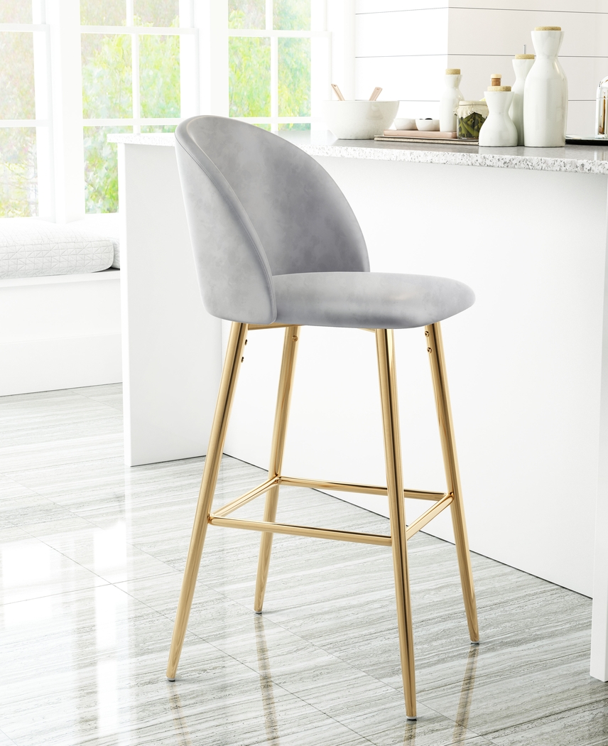 Dordine Gray Barstool - Thumbnail - Image 2