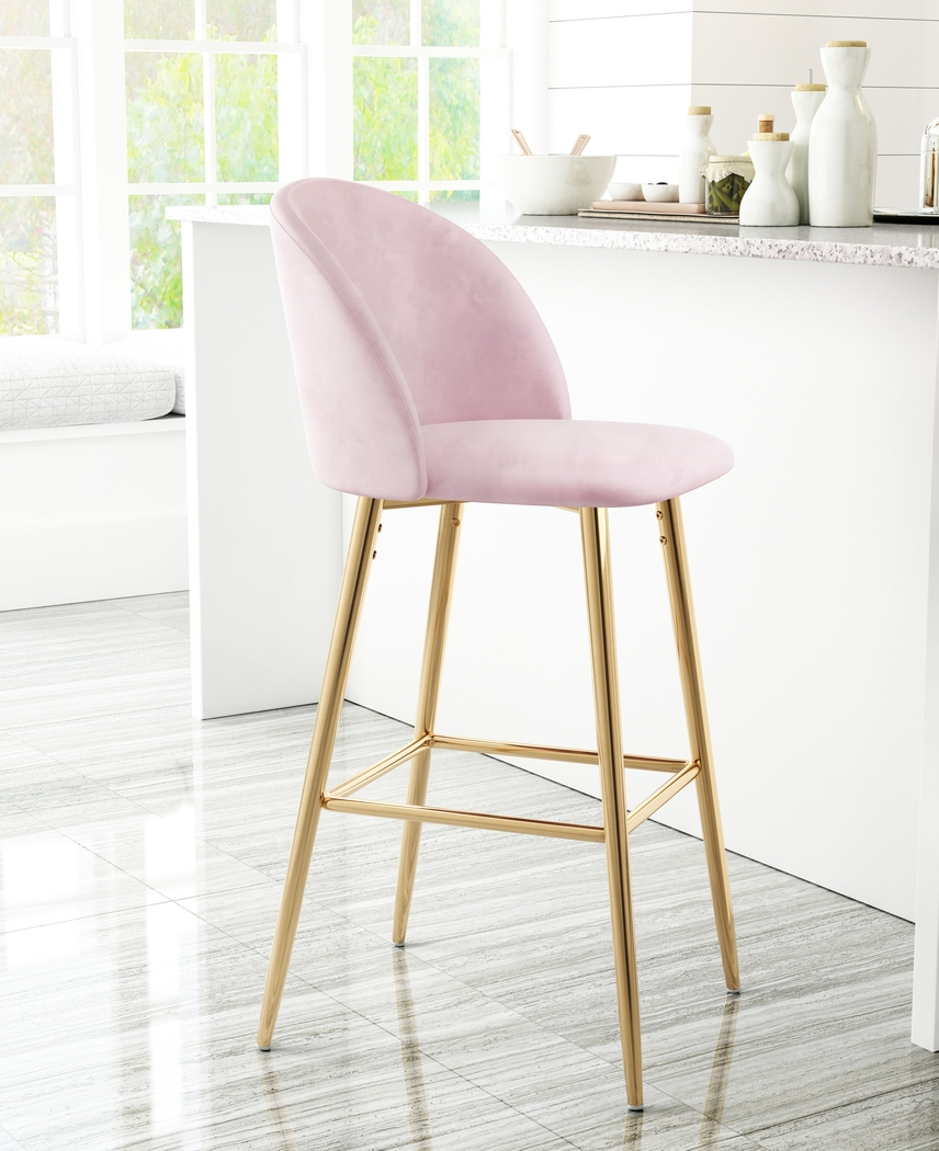 Dordine Pink Barstool - Thumbnail - Image 2
