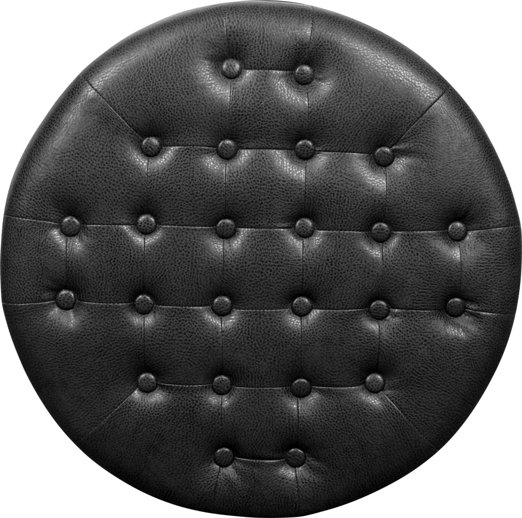 Doretta Black Storage Ottoman - Thumbnail - Image 5