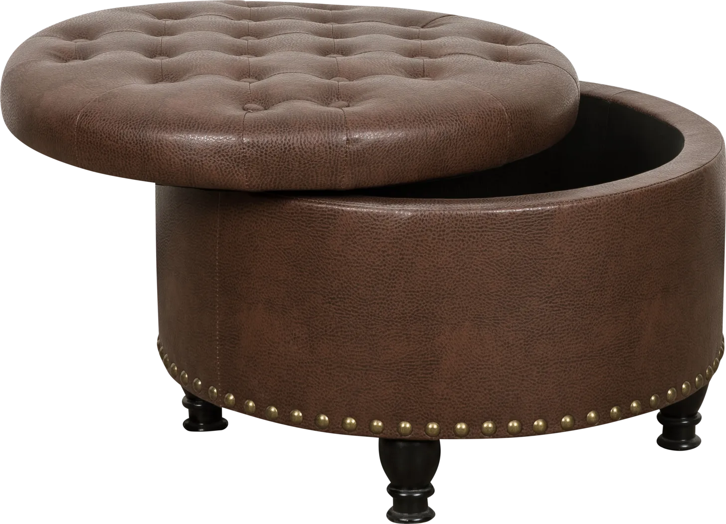 Doretta Brown Storage Ottoman - Thumbnail - Image 3