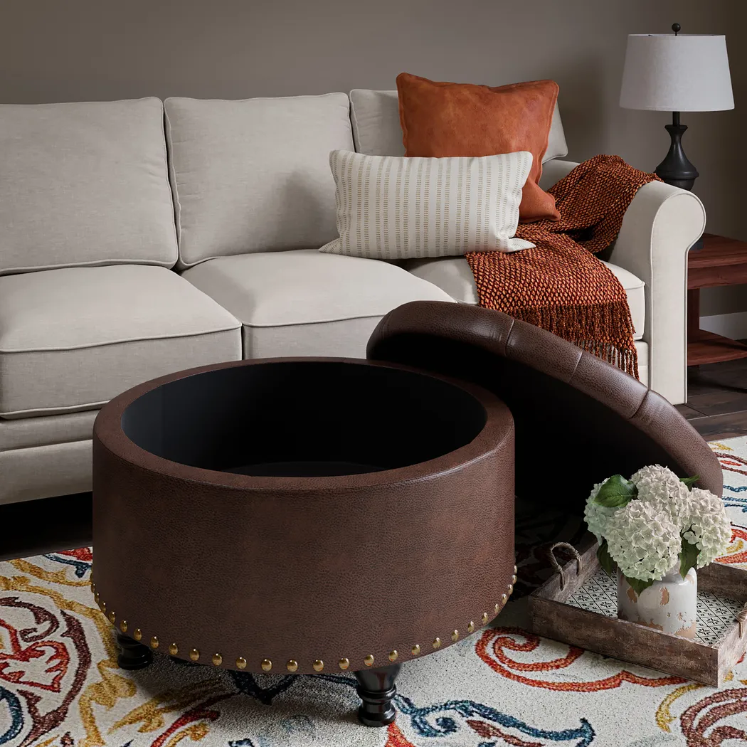 Doretta Brown Storage Ottoman - Thumbnail - Image 7