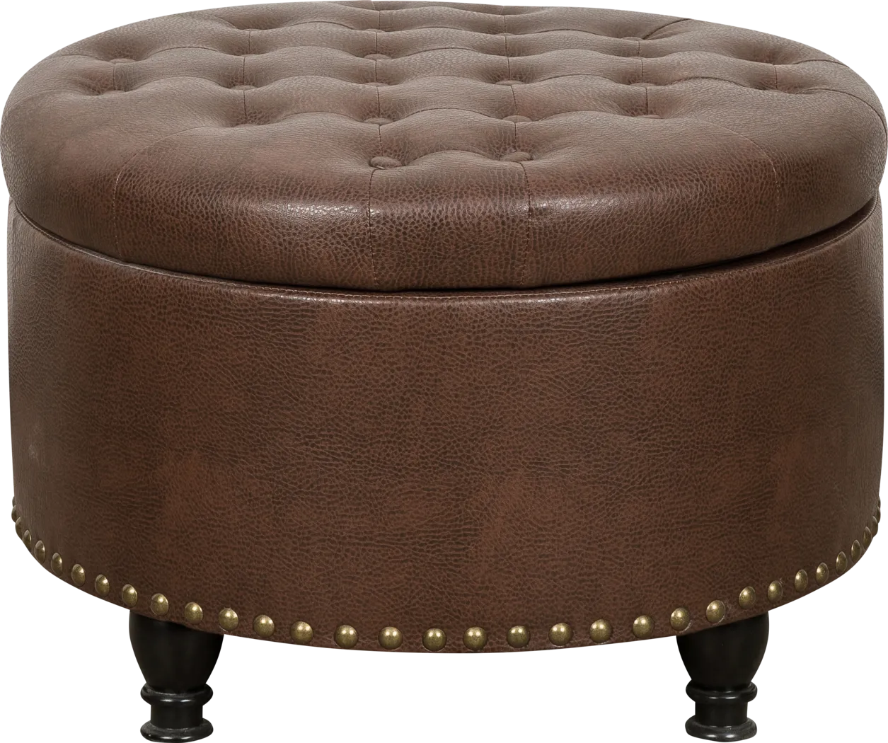Doretta Brown Storage Ottoman - Thumbnail - Image 1