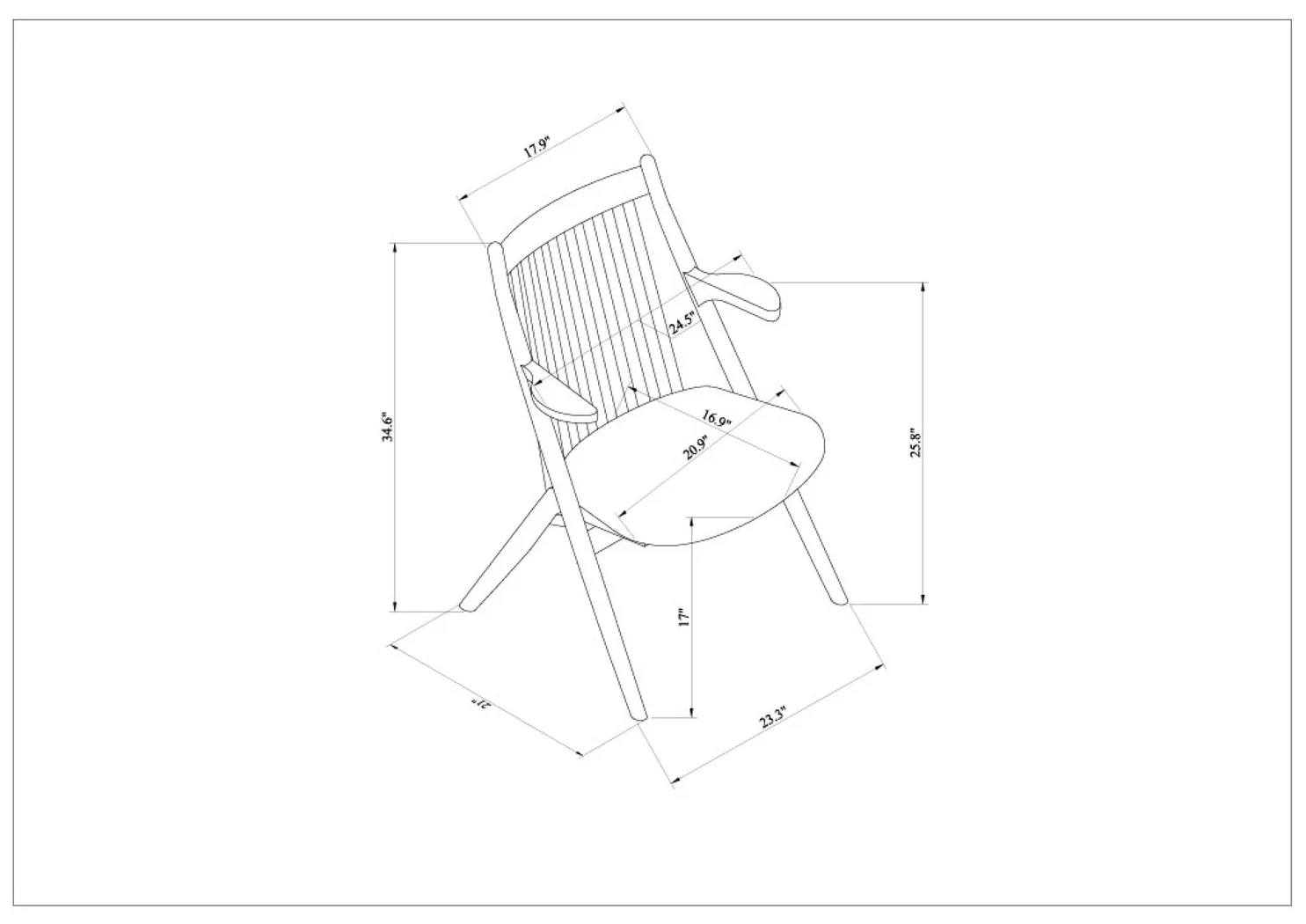 Dorico II Brown Arm Chair - Thumbnail - Image 2