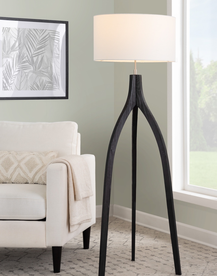 Dorino Black Floor Lamp - Thumbnail - Image 2