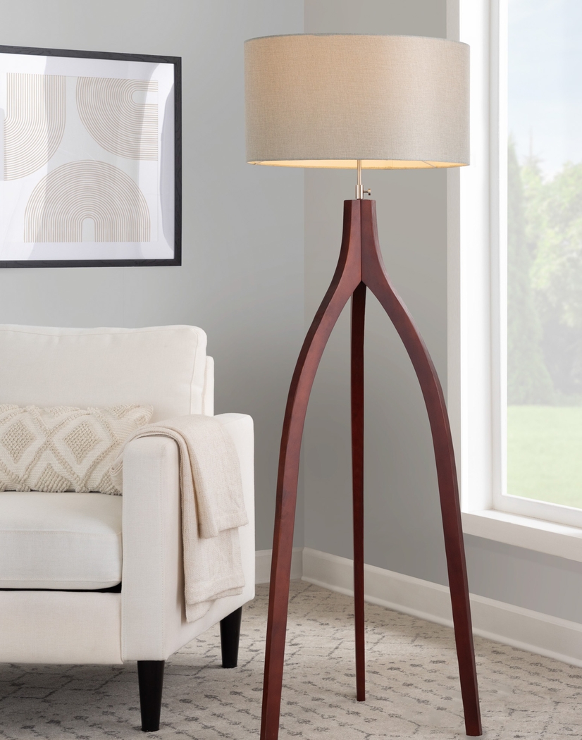 Dorino Walnut Floor Lamp - Thumbnail - Image 2