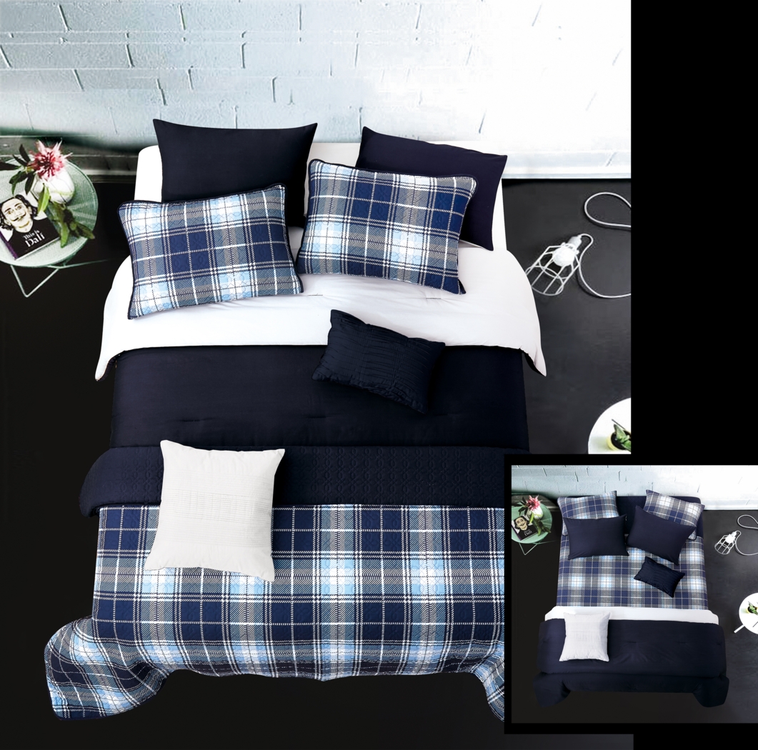 Dorion Gray 8 Pc Queen Comforter Set - Thumbnail - Image 1